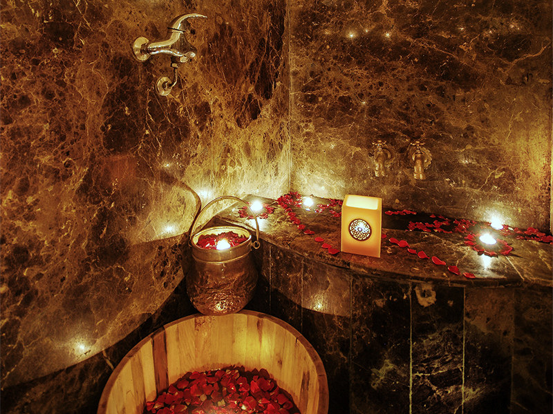 Intérieur d’un hammam à Marrakech