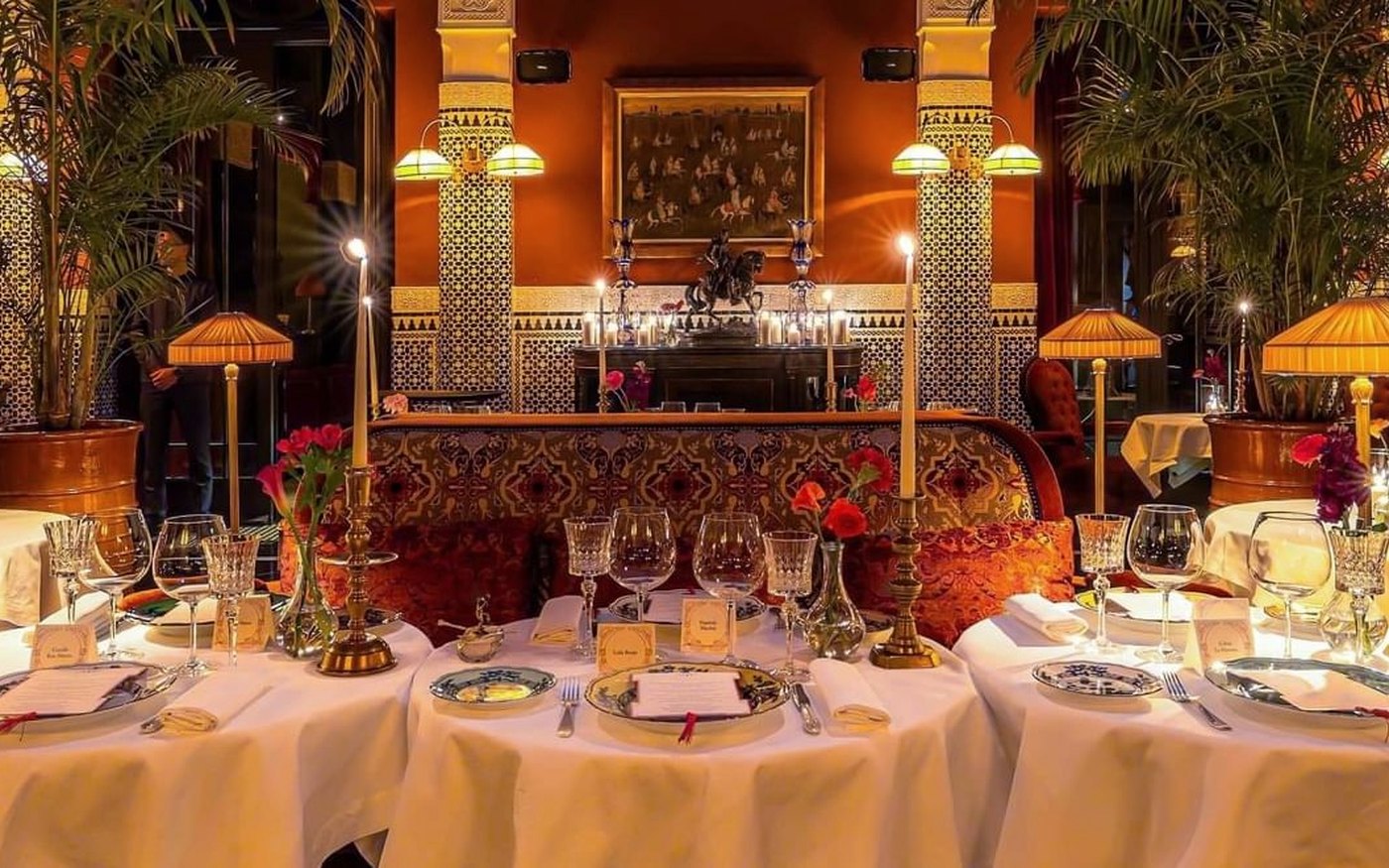 Salle et tables du restaurant SABO au Selman Marrakech